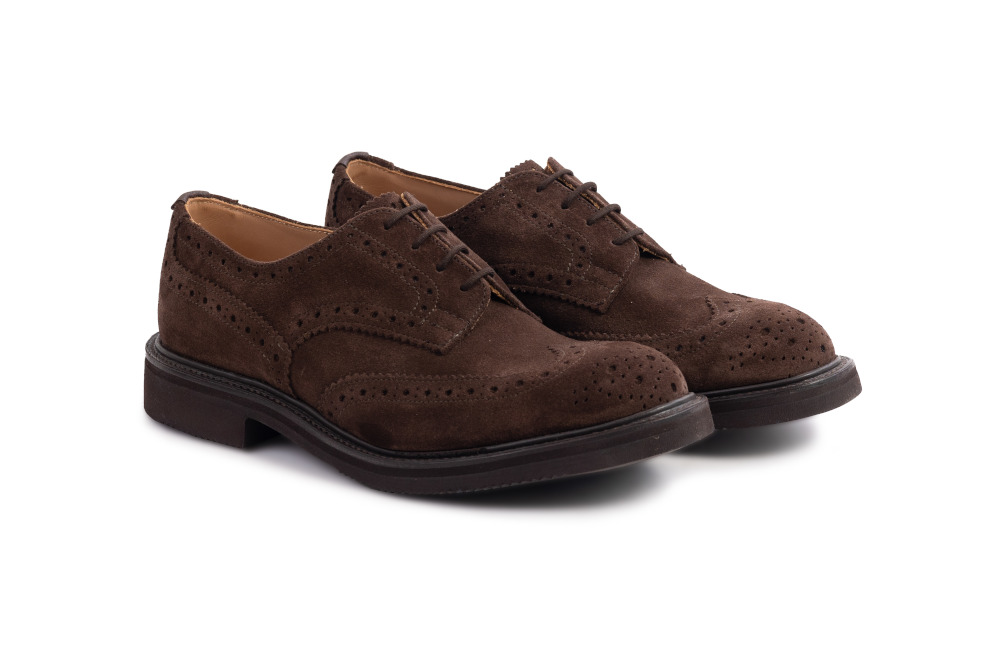 Tricker's Bourton coffee castorino suede