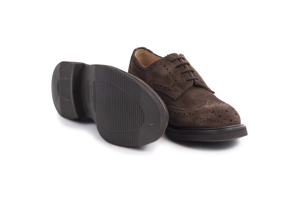 Tricker's Bourton coffee castorino suede